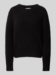 Regular Fit Bouclé-Pullover aus Schurwolle-Alpakawolle-Mix von Marc O'Polo Schwarz - 20