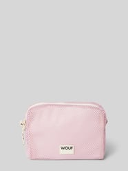 Kosmetiktasche mit Label-Patch Modell 'Blush' von WOUF Pink - 14