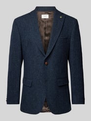 Regular Fit Harris Tweed Sakko aus Schurwolle Modell 'Theo' von Carl Gross Blau - 17