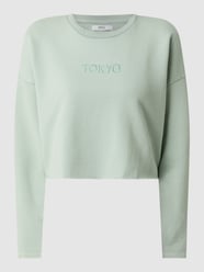 Kort sweatshirt met city-print, model 'Haley' van Only Groen - 24