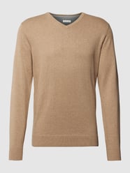 Strickpullover mit V-Ausschnitt von Tom Tailor Beige - 32