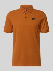 Slim Fit Poloshirt mit Logo-Patch von PME Legend Orange - 40
