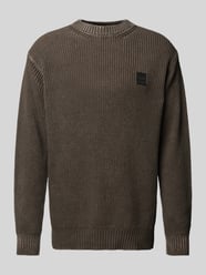 Sweter z dzianiny z naszywką z logo model ‘Lester’ od ELIAS RUMELIS - 19