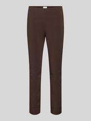 Slim fit stoffen broek in verkorte pasvorm, model 'SABRINA' van SEDUCTIVE Bruin - 7