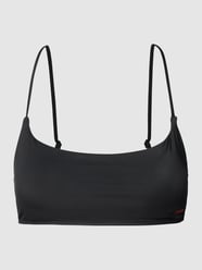 Bikinitop met labelprint, model 'Bralette' van HUGO Grijs / zwart - 47
