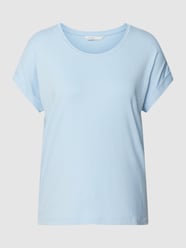 T-shirt met ronde hals, model 'Moster' van Only Blauw / turquoise - 8