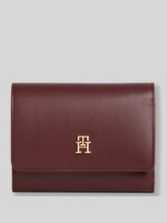 Portemonnaie aus Kunstleder mit Logo-Detail von Tommy Hilfiger Bordeaux - 19