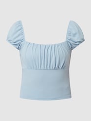 PAMELA x NA-KD REBORN Cropped Shirt mit Karree-Ausschnitt von NA-KD Blau - 21