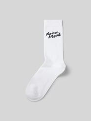 Socken mit Label-Print von MAISON KITSUNE Weiß - 4