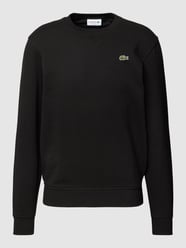 Sweatshirt mit Label-Patch von Lacoste Schwarz - 2