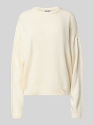 Sweter z dzianiny o kroju oversized z prążkowanymi wykończeniami od REVIEW - 32