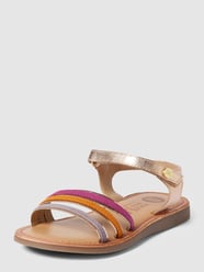 Teenslippers met labeldetails, model 'ANGEJA' van Gioseppo Goud - 10