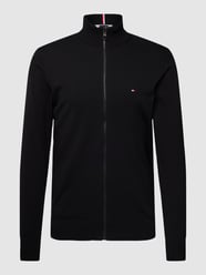 Strickjacke mit Label-Detail Modell 'ZIP THROUGH' von Tommy Hilfiger Schwarz - 4