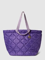 Torba shopper z pikowaniem model ‘QULITED’ od Anokhi Fioletowy - 11