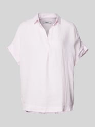 Regular fit blouseshirt van linnen met kapmouwen, model 'DERRY' van 0039 Italy Fuchsia - 40