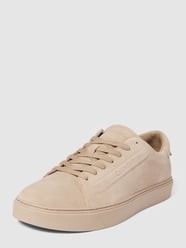 Sneaker aus Veloursleder Modell 'LOW TOP LACE UP' von CK Calvin Klein Beige - 14