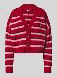 Oversized gebreid jack met alpaca van Tommy Jeans Bordeaux - 20