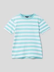 T-Shirt mit Streifenmuster von Gant Blau / Türkis - 18