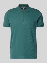 koszulka polo o kroju regular fit z krótkim zamkiem błyskawicznym od LERROS - 22