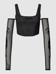 Gorset z nadrukiem z logo od REVIEW Czarny - 3