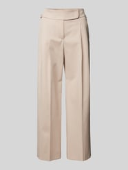 Wide Leg Bundfaltenhose mit verkürztem Schnitt von Windsor Beige - 4