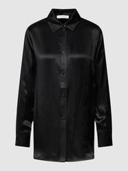 Bluzka koszulowa z paskiem w talii model ‘HOLDIAY’ od MaxMara Leisure Czarny - 45