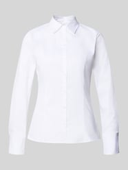 Shaped fit overhemdblouse van katoenmix model 'THE FITTED SHIRT' van HUGO - 10