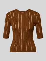 sweter o kroju slim fit z mieszanki jedwabiu i wełny model 'RAGNO' od Max Mara Studio - 48