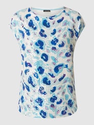 T-shirt van een mix van viscose en elastaan van Taifun Wit - 7