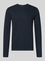 bluzka z długim rękawem o kroju regular fit z czystej bawełny model 'Basic' od Lindbergh - 1
