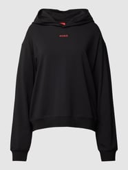 Hoodie met labelprint, model 'SHUFFLE' van HUGO Zwart - 24