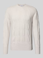Regular fit gebreide pullover van puur kasjmier met kabelpatroon van FTC Cashmere - 3