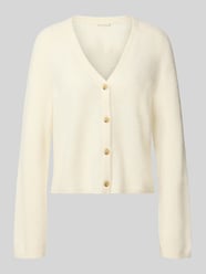 Gebreid jack van mix van linnen en kasjmier met v-hals van MM by Max Mara - 31