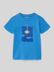 t-shirt z nadrukiem z motywem i okrągłym dekoltem od Blue Seven - 17