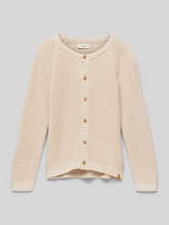 Strickjacke mit Knopfleiste Modell 'NEMLEN' von Lil Atelier Beige - 22