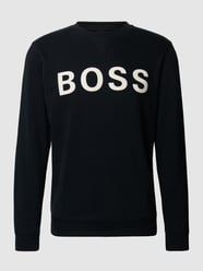 Sweatshirt mit Label-Print von BOSS Orange Schwarz - 37
