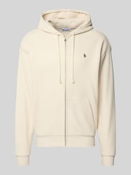 Regular Fit Sweatjacke aus Baumwoll-Mix mit Label-Stitching von REVIEW - 24