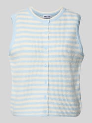 Kardigan o kroju regular fit z domieszką wełny model 'MALOU' od PIECES - 9