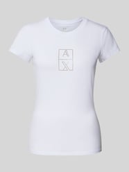 T-Shirt mit Label-Detail von ARMANI EXCHANGE Beige - 4