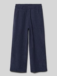 Wide fit corduroy broek met elastische band van Blue Seven - 6