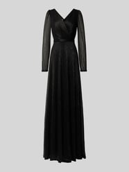 Abendkleid in Wickel-Optik von TROYDEN COLLECTION Schwarz - 7