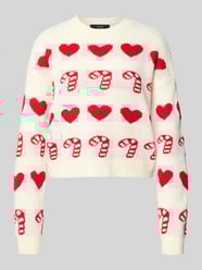 Regular Fit Weihnachtspullover mit Rundhalsausschnitt Modell 'CANDYHEARTS' von Vero Moda - 28