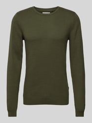 Gebreide pullover met structuurmotief van Blend Groen - 23