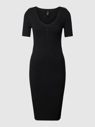 Knielanges Kleid mit Feinripp Modell 'ALICE' von Marciano Guess Schwarz - 44