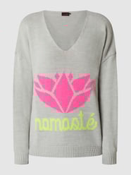 Sweter oversized z mieszanki wełny z alpaki od miss goodlife Szary - 36