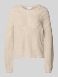 Oversized Strickpullover mit gerippten Abschlüssen von comma - 23