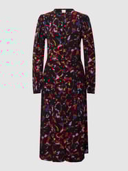 Midi-jurk met strikceintuur, model 'Kimli' van ICHI Rood - 17