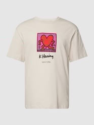T-shirt met Keith Haring®-motiefprint, model 'KEITHARING' van Jack & Jones Wit - 41