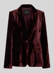 Regular Fit Longblazer mit Samtstruktur von Marc Cain Bordeaux - 5