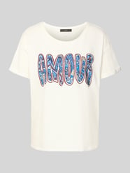 T-Shirt mit Strasssteinbesatz von Oui - 30